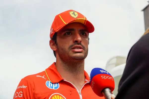 stock image Belgium GP F1 2024 on July 27 2024 at Spa Francorchamps, Belgium - Formula 1 Carlos Sainz driver for Ferrari