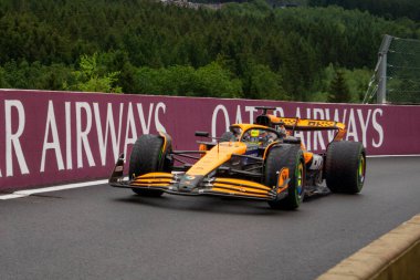 Belçika GP F1 2024, 27 Temmuz 2024, Spa Francorchamps, Belçika - McLaren için Formula 1 Oscar Piastri sürücüsü