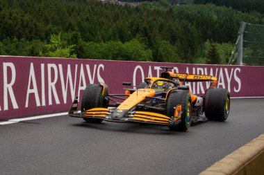 Belgium GP F1 2024 on July 27 2024 at Spa Francorchamps, Belgium - Formula 1 Oscar Piastri driver for McLaren clipart