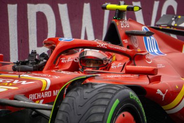 Belçika GP F1 2024, 27 Temmuz 2024, Spa Francorchamps, Belçika - Ferrari Formula 1 Carlos Sainz sürücüsü