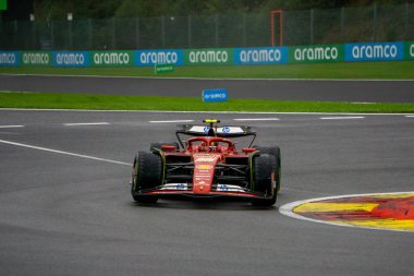 Belçika GP F1 2024, 27 Temmuz 2024, Spa Francorchamps, Belçika - Ferrari Formula 1 Carlos Sainz sürücüsü