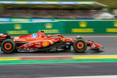 Belçika GP F1 2024, 27 Temmuz 2024, Spa Francorchamps, Belçika - Ferrari Formula 1 Carlos Sainz sürücüsü