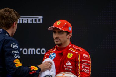 Belçika GP F1 2024, 27 Temmuz 2024, Spa Francorchamps, Belçika - Ferrari Formula 1 Charles Leclerc sürücüsü