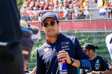 Belçika GP F1 2024, 28 Temmuz 2024, Spa Francorchamps, Belçika - Red Bull için Formula 1 Sergio Perez sürücüsü