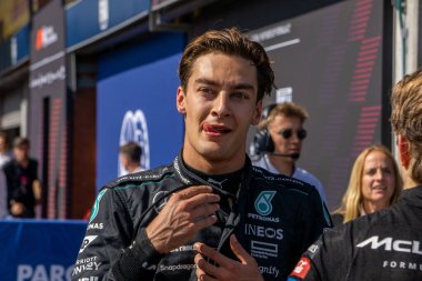 Belçika GP F1 2024, 28 Temmuz 2024, Spa Francorchamps, Belçika - Mercedes için Formula 1 George Russell sürücüsü