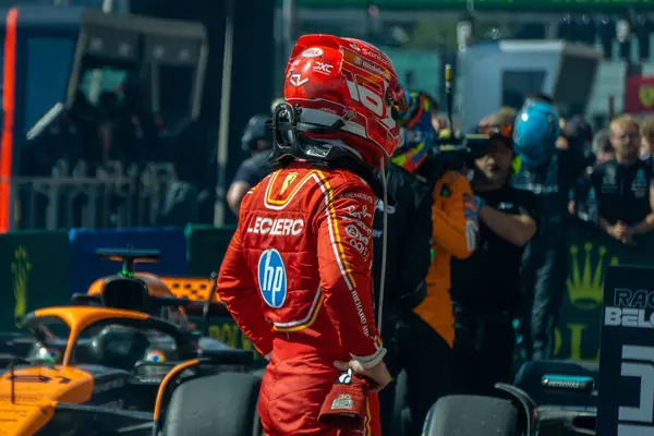 stock image Belgium GP F1 2024 on July 27 2024 at Spa Francorchamps, Belgium - Formula 1 Charles Leclerc driver for Ferrari