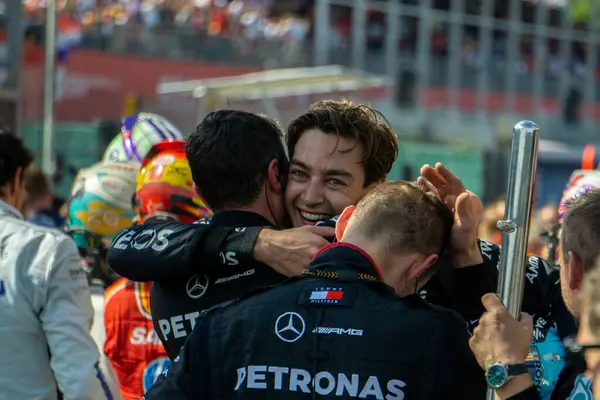 stock image Belgium GP F1 2024 on July 28 2024 at Spa Francorchamps, Belgium - Formula 1 George Russell driver for Mercedes