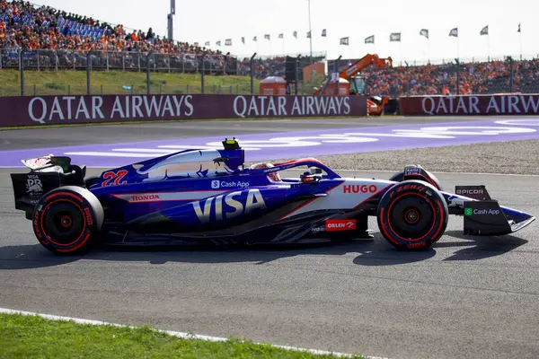 stock image Dutch GP F1 2024 on August 23 2024 at Zandvoort, Netherlands - Formula 1 Yuki Tsunoda driver for Racing Bulls