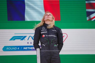Hollanda GP F1 2024, 23 Ağustos 2024, Zandvoort, Hollanda - Mercedes için Formula 1 Doriane Pin sürücüsü