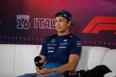 İtalyan GP F1 2024, 27 Ağustos 2024, Monza, İtalya - Williams Formula 1 Alexander Albon sürücüsü