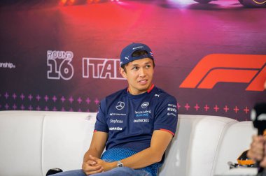 İtalyan GP F1 2024, 27 Ağustos 2024, Monza, İtalya - Williams Formula 1 Alexander Albon sürücüsü