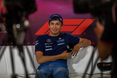 İtalyan GP F1 2024, 27 Ağustos 2024, Monza, İtalya - Williams Formula 1 Alexander Albon sürücüsü