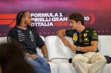 İtalyan GP F1 2024, 27 Ağustos 2024, Monza, İtalya - Formula 1 Charles Leclerc Ferrari sürücüsü