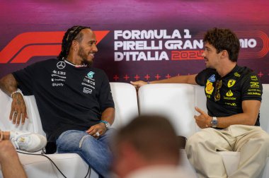 İtalyan GP F1 2024, 27 Ağustos 2024, Monza, İtalya - Formula 1 Charles Leclerc Ferrari sürücüsü