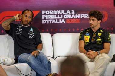 İtalyan GP F1 2024, 27 Ağustos 2024, Monza, İtalya - Formula 1 Charles Leclerc Ferrari sürücüsü