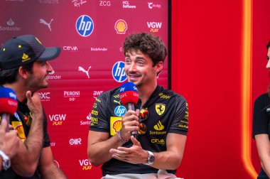 İtalyan GP F1 2024, 27 Ağustos 2024, Monza, İtalya - Formula 1 Charles Leclerc Ferrari sürücüsü