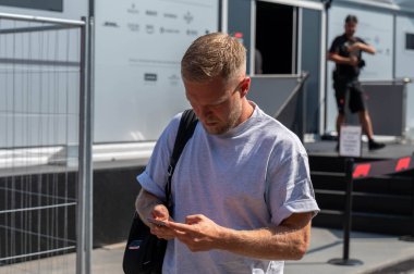 İtalyan GP F1 2024, 27 Ağustos 2024, Monza, İtalya - Haas Formula 1 pilotu Kevin Magnussen