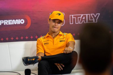 İtalyan GP F1 2024, 27 Ağustos 2024, Monza, İtalya - McLaren Formula 1 Norris sürücüsü