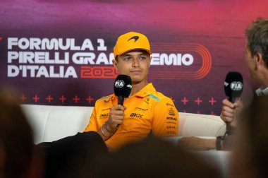 İtalyan GP F1 2024, 27 Ağustos 2024, Monza, İtalya - McLaren Formula 1 Norris sürücüsü