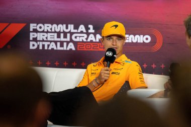 İtalyan GP F1 2024, 27 Ağustos 2024, Monza, İtalya - McLaren Formula 1 Norris sürücüsü