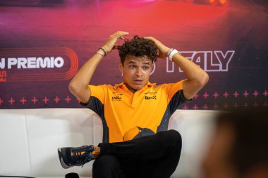 İtalyan GP F1 2024, 27 Ağustos 2024, Monza, İtalya - McLaren Formula 1 Norris sürücüsü