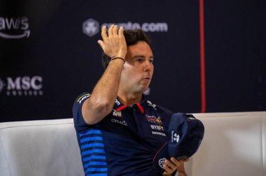 İtalyan GP F1 2024, 27 Ağustos 2024, Monza, İtalya - Red Bull için Formula 1 Sergio Perez sürücüsü