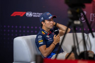İtalyan GP F1 2024, 27 Ağustos 2024, Monza, İtalya - Red Bull için Formula 1 Sergio Perez sürücüsü