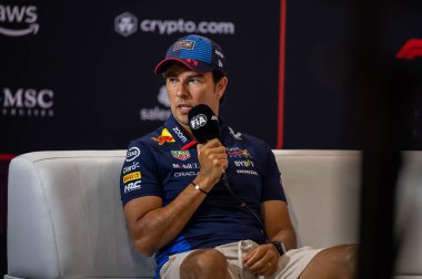 İtalyan GP F1 2024, 27 Ağustos 2024, Monza, İtalya - Red Bull için Formula 1 Sergio Perez sürücüsü