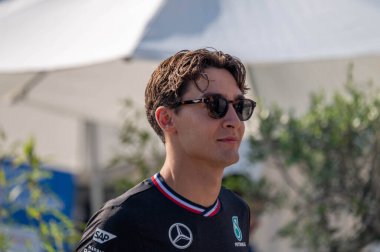 İtalyan GP F1 2024, 30 Ağustos 2024, Monza, İtalya - Mercedes sürücüsü George Russell