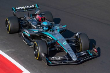 İtalyan GP F1 2024, 30 Ağustos 2024, Monza, İtalya - Mercedes sürücüsü George Russell