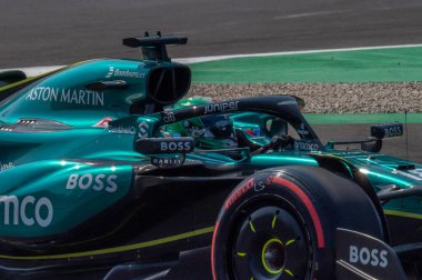 İtalyan GP F1 2024, 30 Ağustos 2024, Monza, İtalya - Formula 1 Lance Stroll sürücüsü Aston Martin