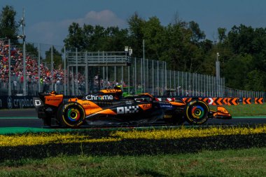 İtalyan GP F1 2024, 30 Ağustos 2024, Monza, İtalya - McLaren Formula 1 Norris sürücüsü
