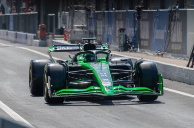 İtalyan GP F1 2024, 30 Ağustos 2024, Monza, İtalya - Sauber Formula 1 Valtteri Bottas sürücüsü