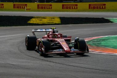 İtalyan GP F1 2024, 1 Eylül 2024, Monza, İtalya - Ferrari Formula 1 Carlos Sainz sürücüsü