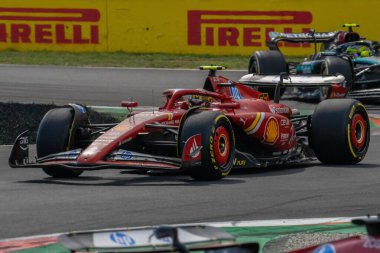 İtalyan GP F1 2024, 1 Eylül 2024, Monza, İtalya - Ferrari Formula 1 Charles Leclerc sürücüsü