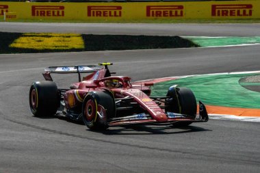 İtalyan GP F1 2024, 1 Eylül 2024, Monza, İtalya - Ferrari Formula 1 Charles Leclerc sürücüsü