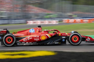 İtalyan GP F1 2024, 1 Eylül 2024, Monza, İtalya - Ferrari Formula 1 Charles Leclerc sürücüsü
