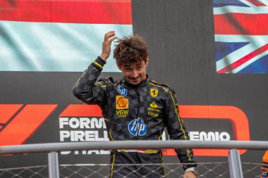 İtalyan GP F1 2024, 1 Eylül 2024, Monza, İtalya - Ferrari Formula 1 Charles Leclerc sürücüsü