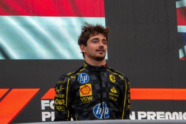 İtalyan GP F1 2024, 1 Eylül 2024, Monza, İtalya - Ferrari Formula 1 Charles Leclerc sürücüsü