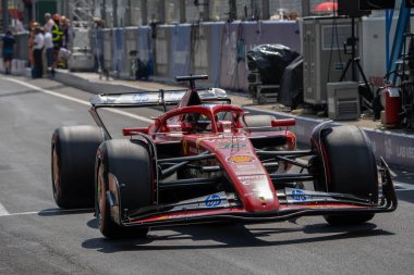 İtalyan GP F1 2024, 1 Eylül 2024, Monza, İtalya - Ferrari Formula 1 Charles Leclerc sürücüsü