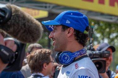İtalyan GP F1 2024, 1 Eylül 2024, Monza, İtalya - Formula 1 Daniel Ricciardo Yarış Bulls sürücüsü