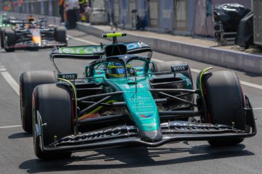 İtalyan GP F1 2024, 1 Eylül 2024, Monza, İtalya - Aston Martin 'in Formula 1 Fernando Alonso sürücüsü