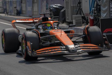 İtalyan GP F1 2024, 1 Eylül 2024, Monza, İtalya - McLaren Formula 1 pilotu Oscar Piastri
