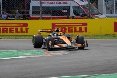 İtalyan GP F1 2024, 1 Eylül 2024, Monza, İtalya - McLaren Formula 1 pilotu Oscar Piastri