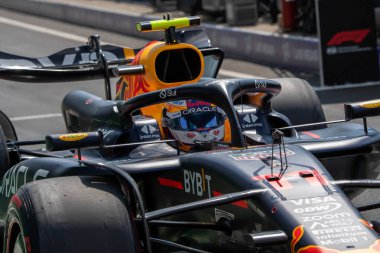 İtalyan GP F1 2024, 1 Eylül 2024, Monza, İtalya - Red Bull için Formula 1 Sergio Perez sürücüsü