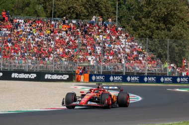 İtalyan GP F1 2024, 1 Eylül 2024, Monza, İtalya - Ferrari Formula 1 Charles Leclerc sürücüsü