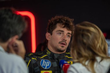 İtalyan GP F1 2024, 1 Eylül 2024, Monza, İtalya - Ferrari Formula 1 Charles Leclerc sürücüsü