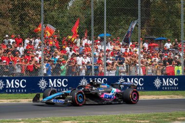 İtalyan GP F1 2024, 1 Eylül 2024, Monza, İtalya - Formula 1 Esteban Ocon Alp sürücüsü