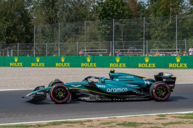 İtalyan GP F1 2024, 1 Eylül 2024, Monza, İtalya - Aston Martin 'in Formula 1 Fernando Alonso sürücüsü