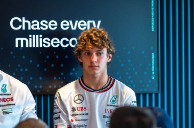 İtalyan GP F1 2024, 1 Eylül 2024, Monza, İtalya - Mercedes 'in Formula 1 Kimi Antonelli sürücüsü